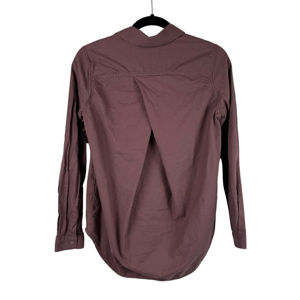 Lululemon Flannel Button Up Antique Bark Purple Long Sleeve Classic/Work Shirt-4 - Picture 3 of 4